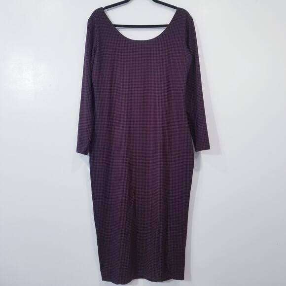 Hatch Purple Houndstooth Sheath Maternity Dress - Picture 5 of 12